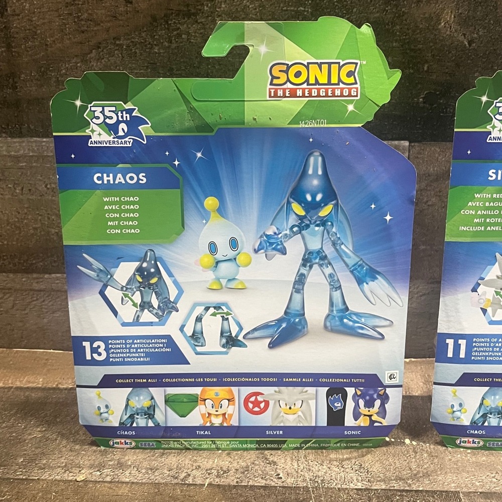 Jakks Sonic the Hedgehog 35th Anniversary Chaos & Silver Action Figure Set - Picture 9 of 10